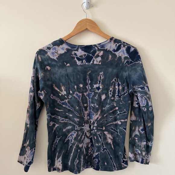 ⭐️SALE *RARE* Vintage Heart Dyed Long Sleeve Top - Picture 2 of 4